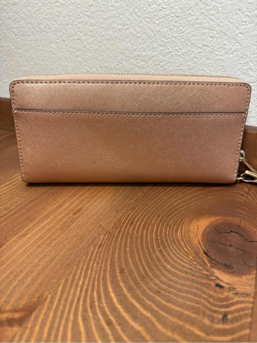 Michael Kors Leather Zip Wallet - Rose Taupe